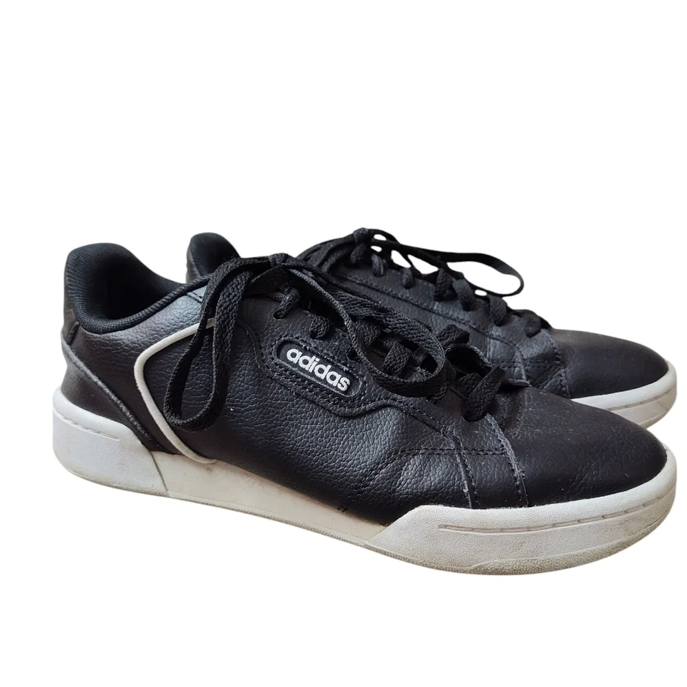 Adidas Women's Roguera Black Leather Sneakers, 7